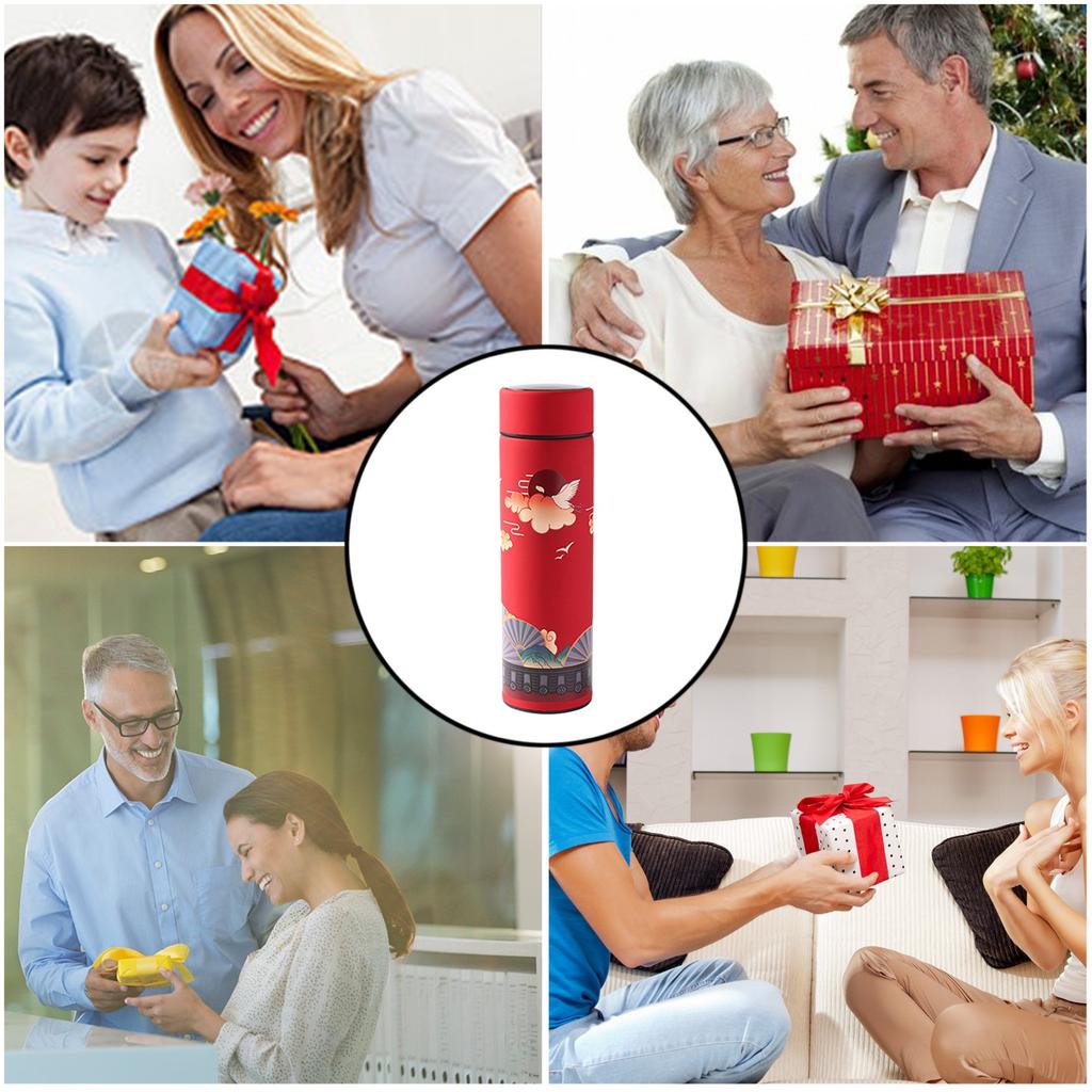 Smart Water Bottle Stainless Steel Vacuum Flask LCD Screen Temperature Display