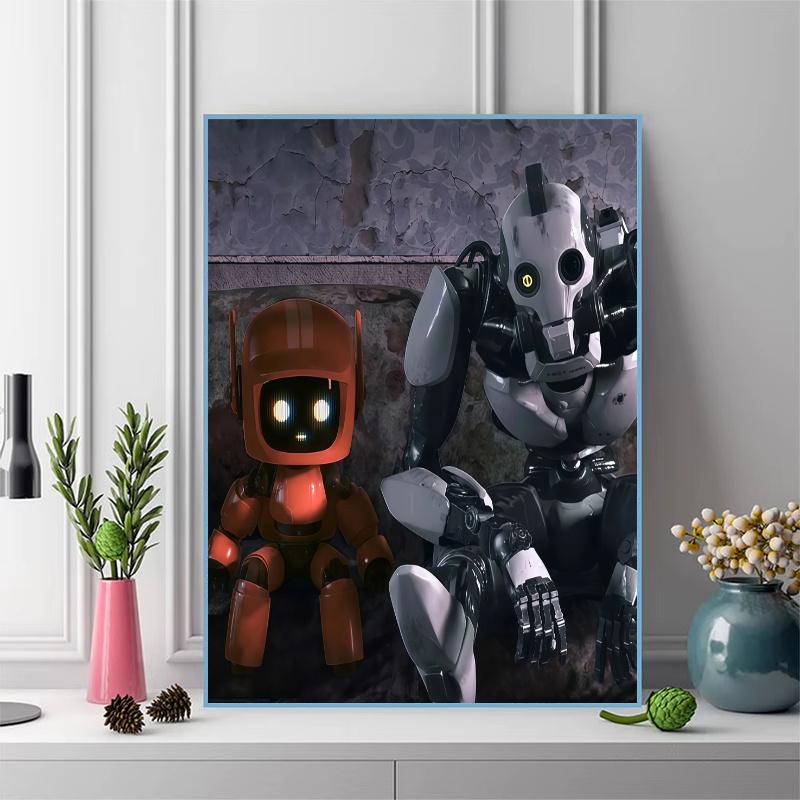 Love, Death & Robots 100% Round Full Drill 5D DIY Diamond Painting Embroidery Cross Stitch Rhinestone Décor