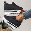 Wedges Women Shoes Platform Sneakers Height Increasing Casual Shoes Denim Canvas Shoes Women Lightweight Slip On Vulcanized Shoe