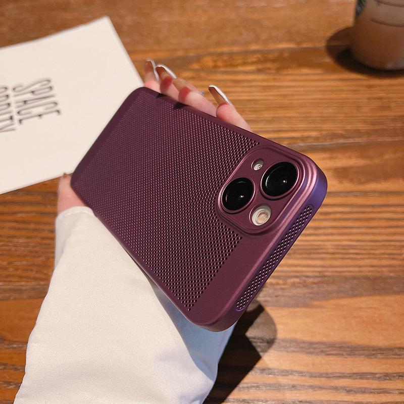 Applicable To Apple 14promax Phone Case Mesh Heat Dissipation Holes, IPhone 13/12 Full Package 11 Anti-drop Xr