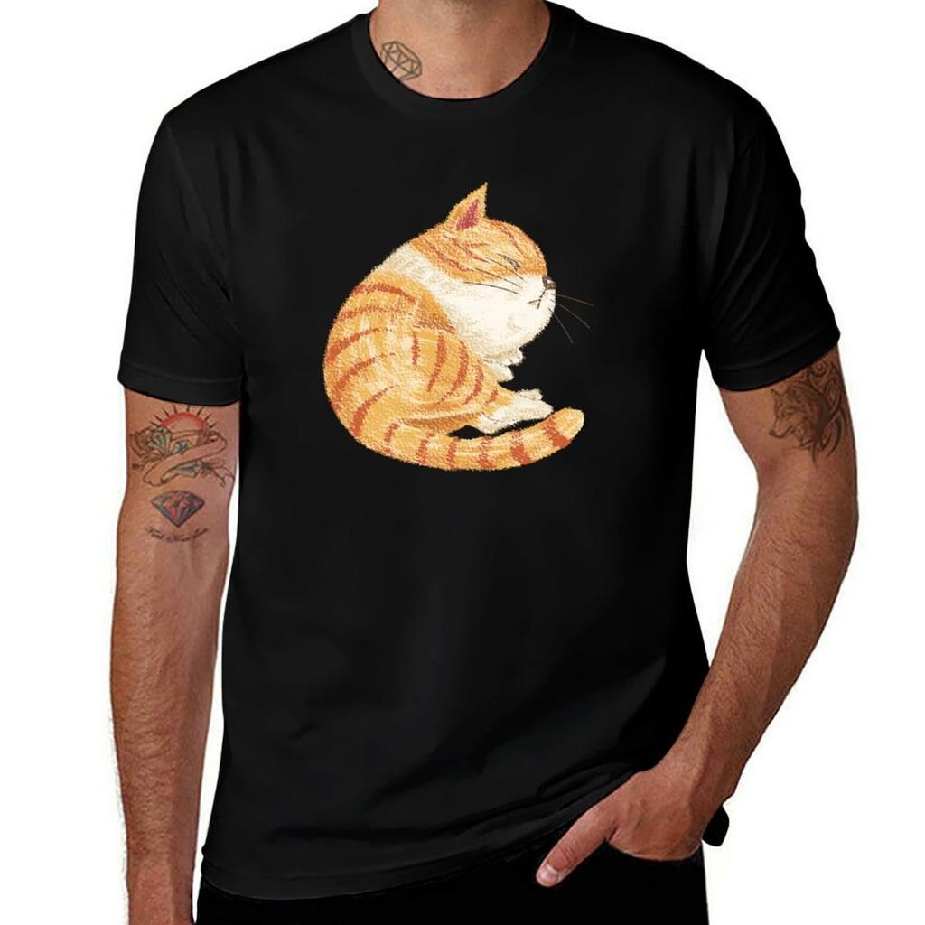 Tabby Sleeping Tshirt Quick Dry Light Sports Tshirt