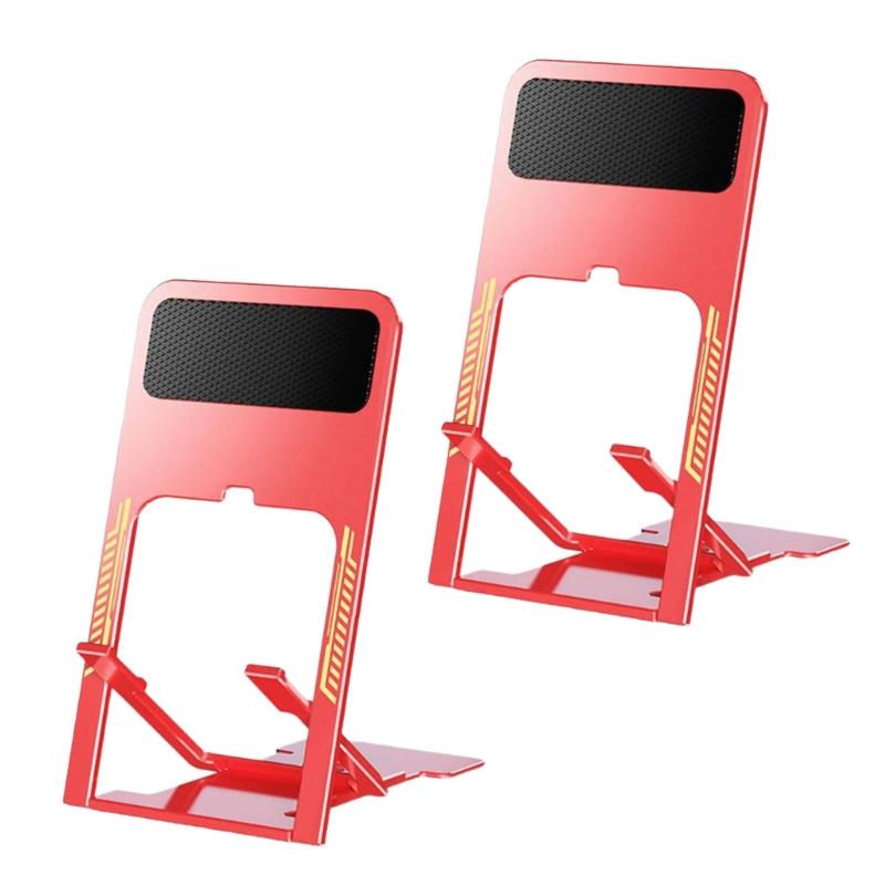 Tablet and Phone Holder with Adjustable Slots for Home Office or Travel Use Phone Stand Desktop Bracket 2PCS