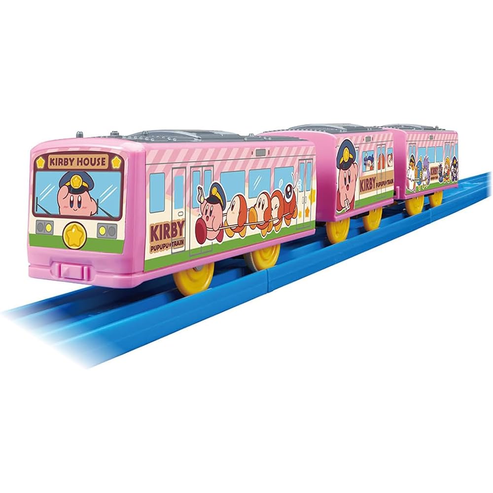 

Takara Tomy Plarail Kirby Wrapping Train Toy for Ages 3 and Up, Battery Operated, Interactive Features