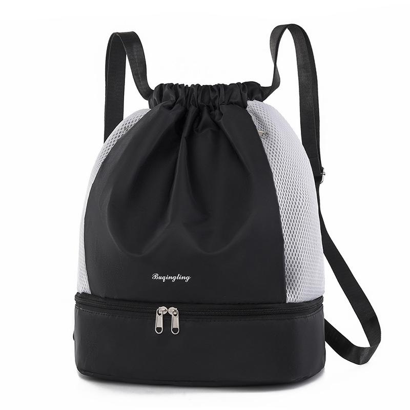 

Влажная и Сухая Фитнес-Сумка Женская Обувь, Спортивная Сумка для Плавания и Йоги, На Плечо, Легкий Рюкзак для Отдыха на Природе чёрный