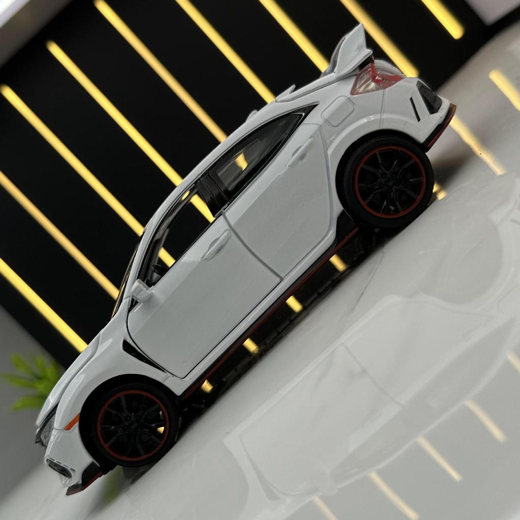 Honda Civic Type R Modellauto im Maßstab 1:32, aus Metallguss, mit Sockel, Sammlerstück, Geburtstagsgeschenk für Jungen
