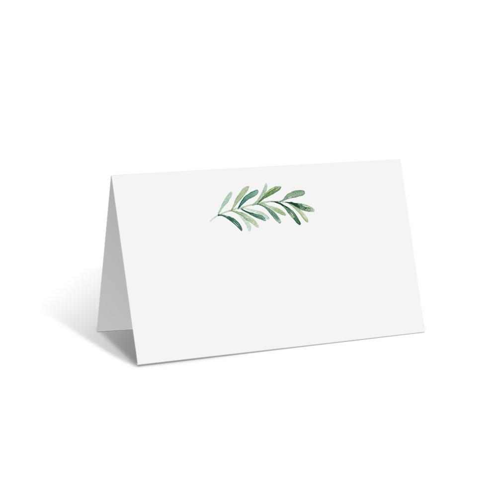 100pcs Blank Table Place Cards Flowers Plants Printed Food Table Setting Seating Place Cards Paper Greeting Card