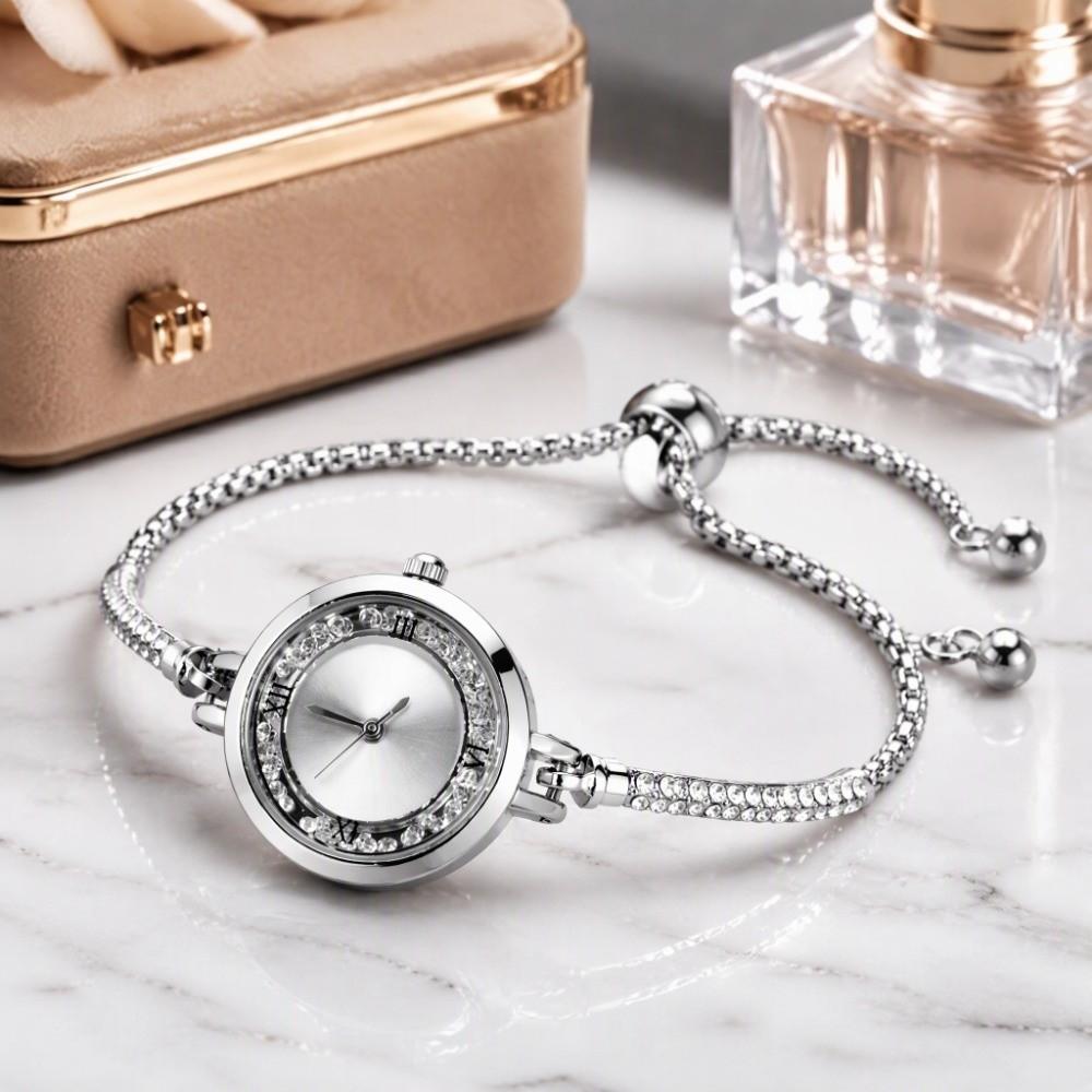 with Adjustable Bracelet Rotundity Shaped Watch Wrist Decoration Women Girl