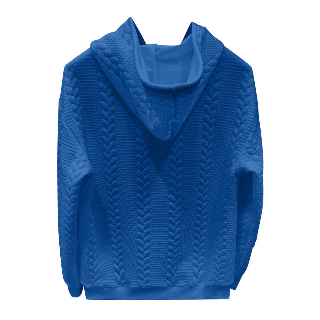 Men's Casual Solid-color Long-sleeved Hooded Pullover Hoodie