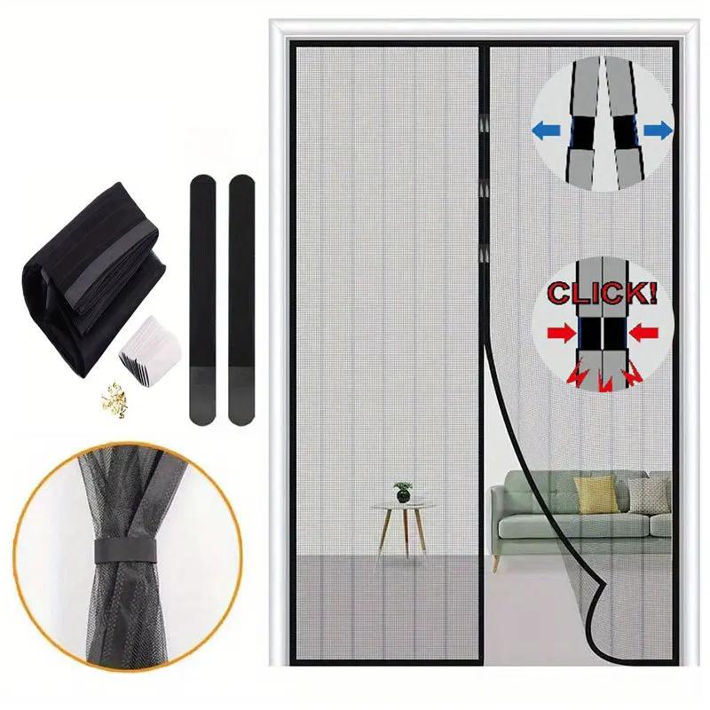 New No Punching Magnetic Screen Door Curtain Anti Mosquito Insect Fly Bug Automatic Closing Household Ventilation Door Curtain
