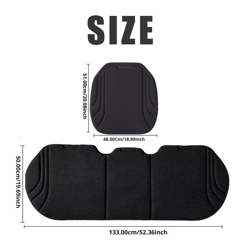 SEAMETAL Universal All-Season Car Seat Cushion, Latex Filled High-Elastic Breathable Seat Pad, Backless Anti-Fatigue Seat Protector