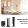 80-420mm Furniture Legs with Screws Height Adjustable Round Furniture Feet Anti-slip Floor Protectors for Table Sofa Bed Cabinet