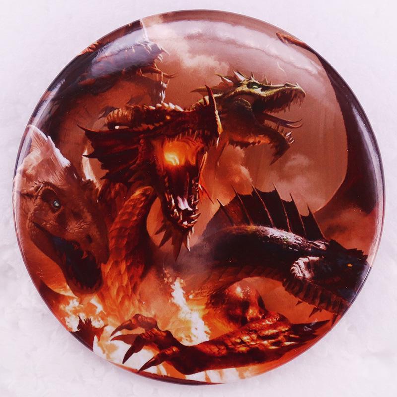 Значок-брошь Dungeons & Dragons Дракон белый
