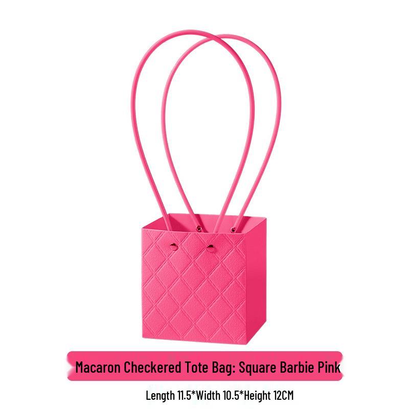 Macaron Flower Arrangement Tote - DIY Waterproof Paper Bag for Bouquets and Gift Packaging