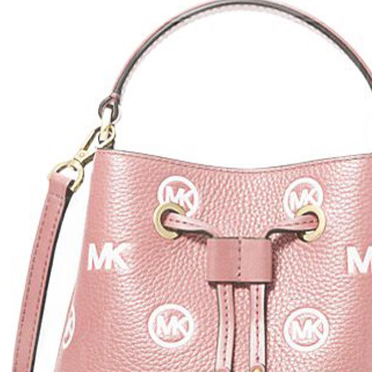 New MICHAEL KORS Mercer Leather Bucket Bags Shoulder Bag Crossbody Bag Handbag Small Size Women's Pink 35F3GM9M1L-664