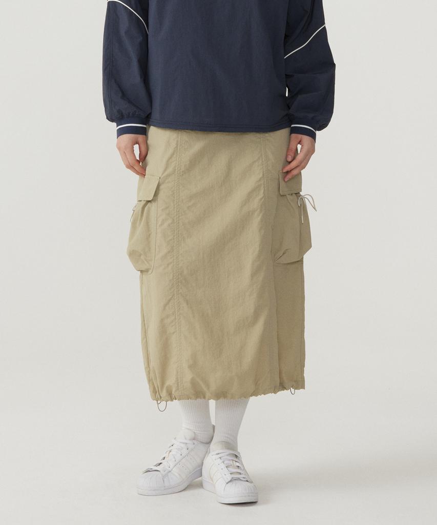Covernat Woman String Cargo Skirt Light Khaki