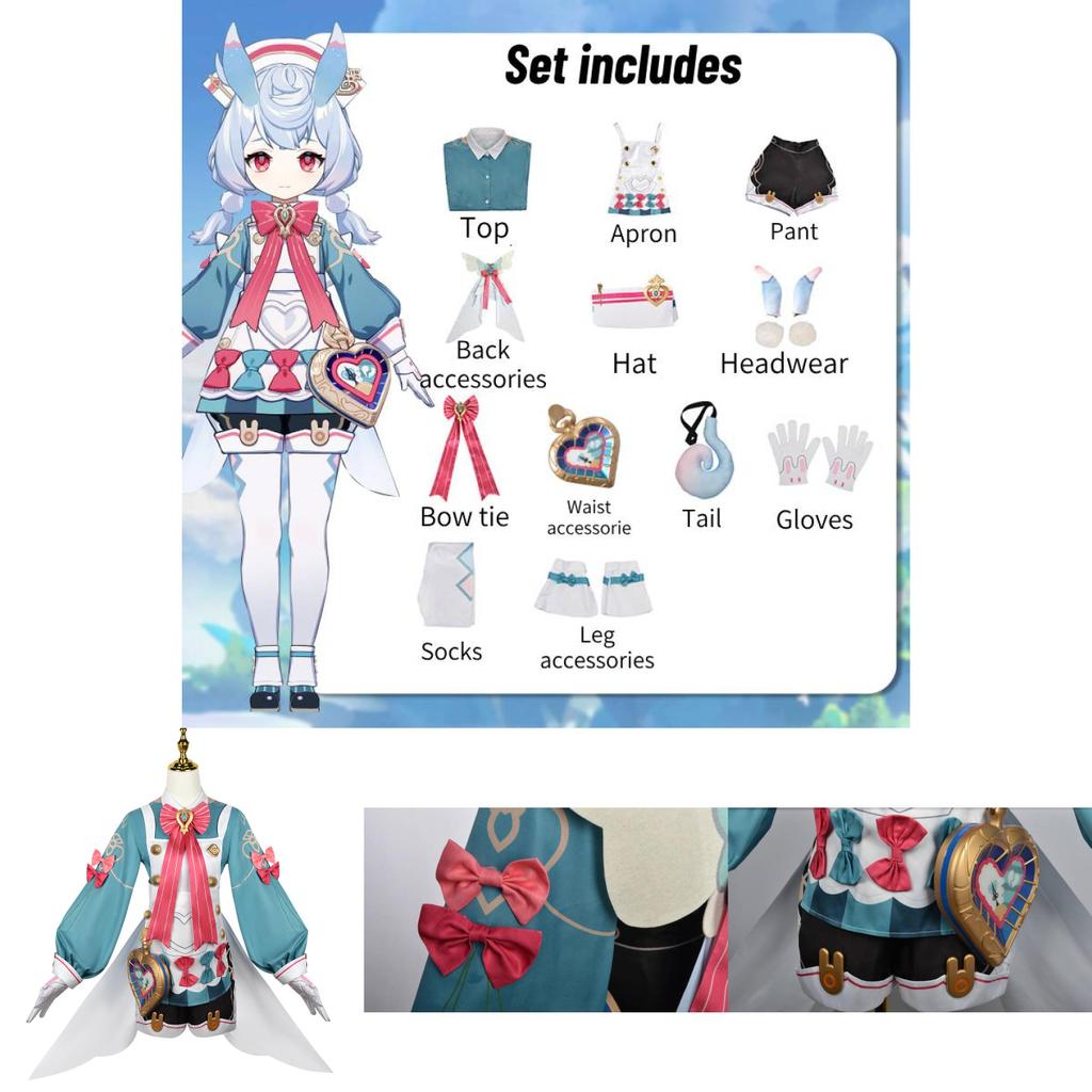 Trendy Higewen Cosplay Anime Game Costume Set Soft And Stylish 2023 Summer Xs-xxxl