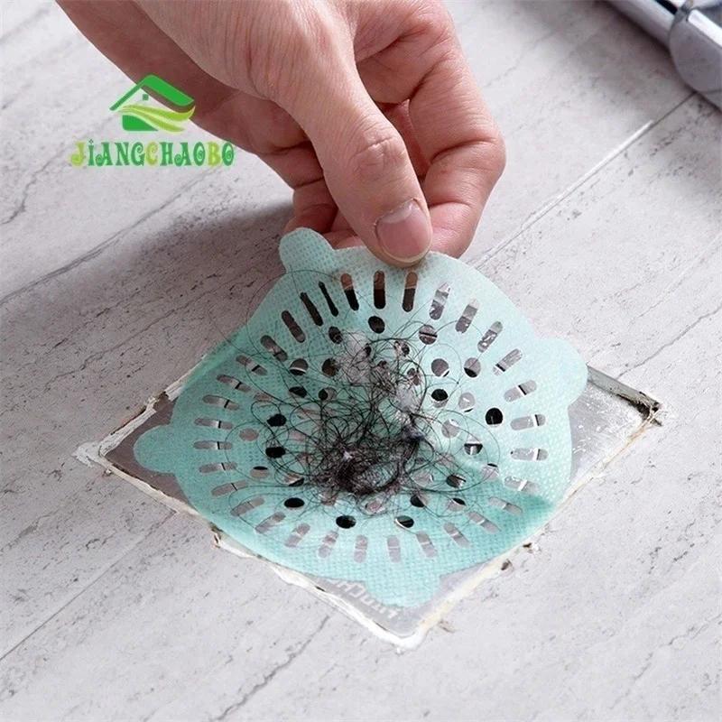10 Pcs / Lot Disposable Hair Anti-lock Drainage Filter Pool Bathroom Sewer Filter Hair Adhesives