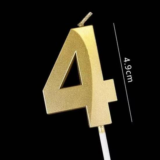 Gold Number Birthday Candles for Baby's First Birthday Cake Decoration Party Dessert Toppers