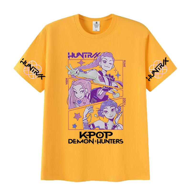 Anime K-pop Demon Hunters 2025 Graphic T-Shirts Men Women Kawaii Aesthetic Clothing T Shirt Casual Cotton Short Sleeve T-Shirt