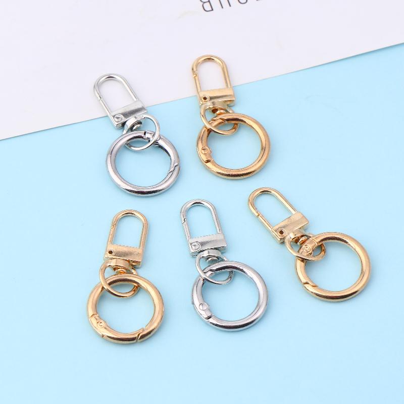 2/4/8Pcs 5*2.3cm Spring Snap Clasp Hooks Key Ring Pendant DIY Jewelry Making Findings Keychain Bag Buckle Supplies