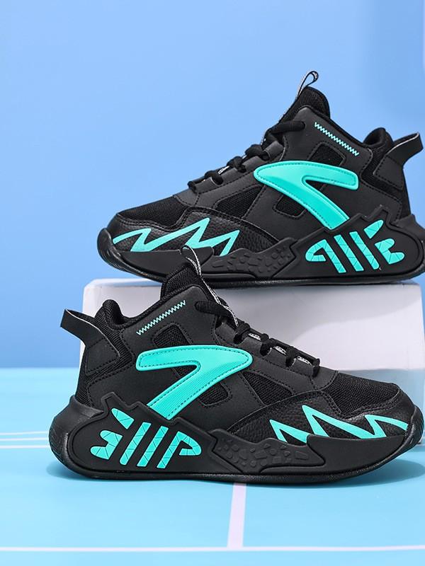 Boys Shoes 2025 New Children's Mesh Breathable Non-slip Lightweight Sports Shoes Children's Training Practical Basketball Shoes