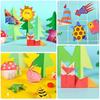 54/108 Sheets Animal Life Origami Kit for Beginners Creative Paper Projects Vibrant Paper Stress Relief Craft Gift Origami JXB