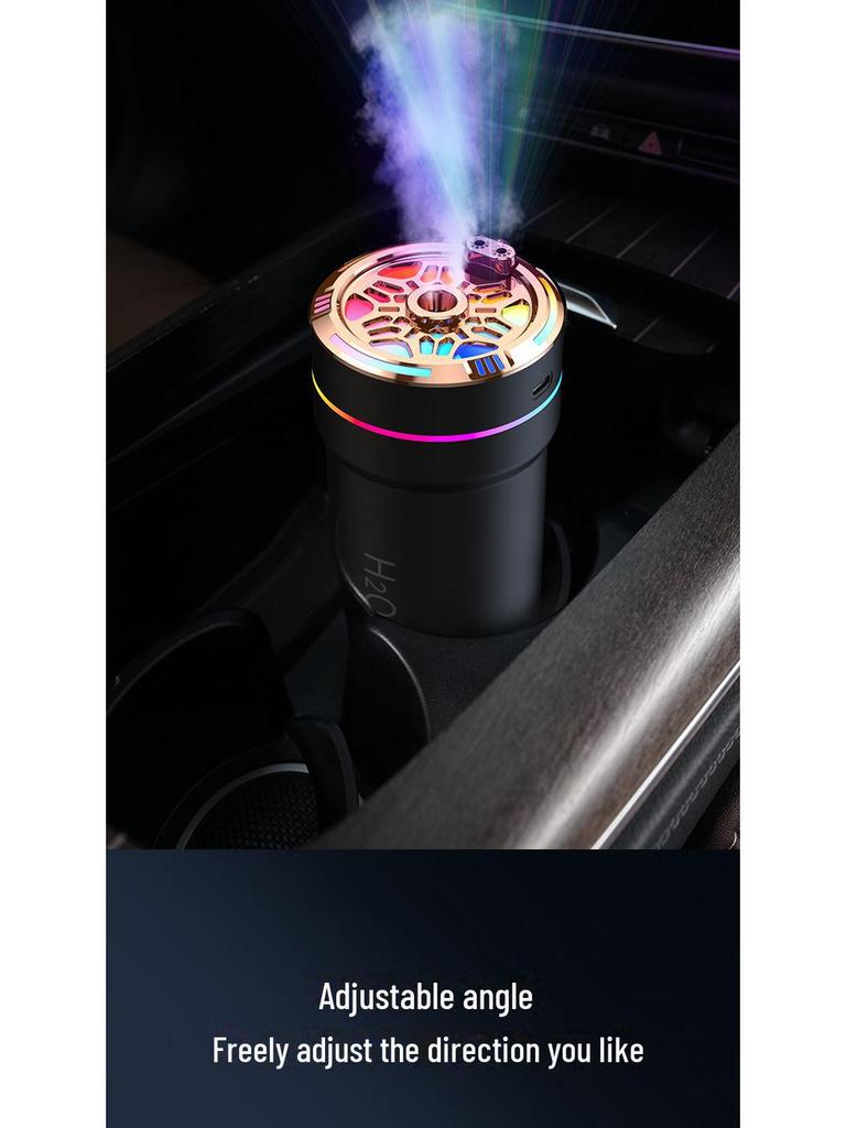 Kreativer USB-Mini-Luftbefeuchter mit Sternenhimmelprojektion, Start-Stopp-Funktion und buntem Atmosphärenlicht.