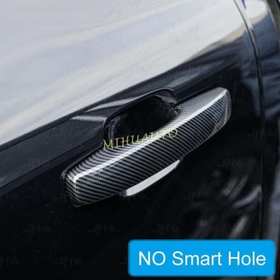 Carbon Fiber Car Door Handle Strip Cover Trim For 2024-2025 Ford Ranger Everest