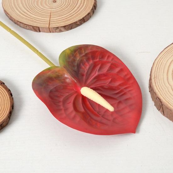 27,5" Umělé květy Anthurium se stonkem Falešná květina Výplň do vázy Real Touch Falešná květinová aranžmá pro střed stolu Svatba Domácí dekorace