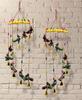 Colored Bell Wind Chime, Door/Wall Hanging Decorative Showpiece/Wall Hanging/Home Décor/Home Furnishing(Pack of 2, Peacock)