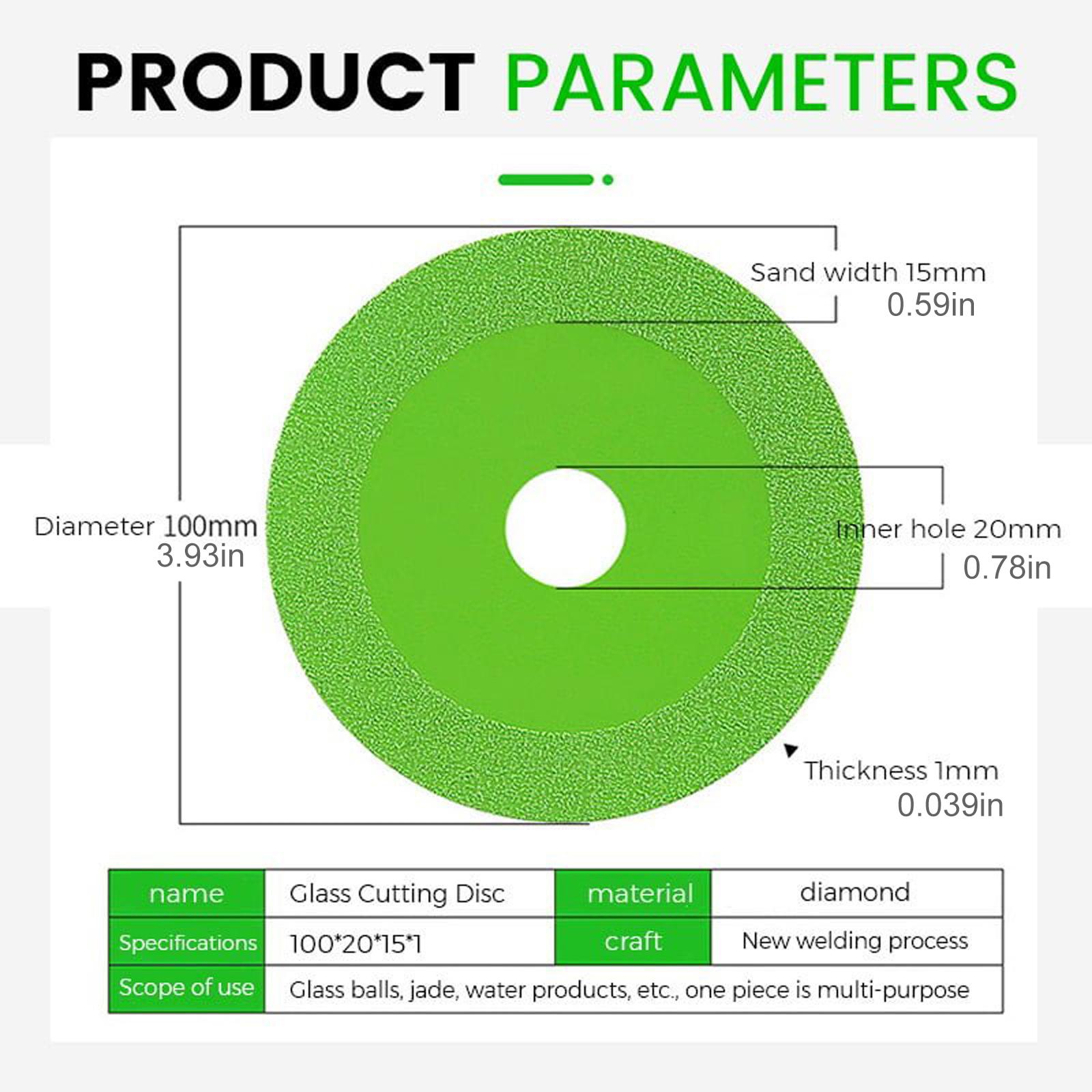 

100mm Glass Cutting Disc Diamond Marble Saw Blade Ceramic Tile Jade Special Polishing Cutting Blade Sharp Brazing Grinding Disc