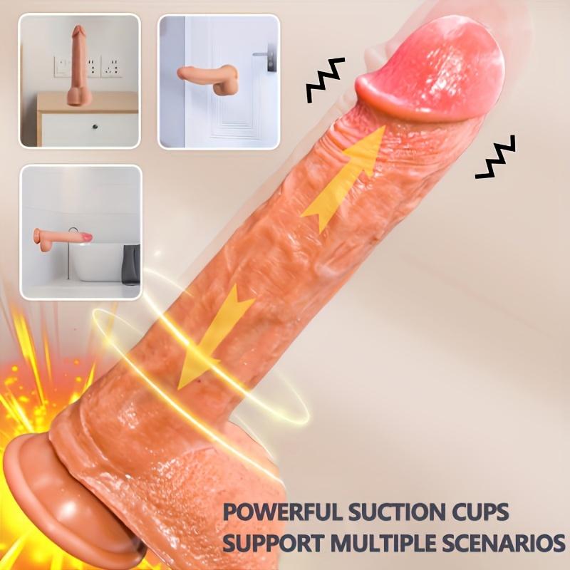 Huge Thrusting Dildo Vibrator 9.4 Inch, Big Glans Realistic Dildos With Thrusting Vibration, Big Size G-Spot Penis Adult Sex Toy For Woman