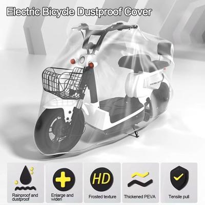 Transparent Motorcycle Cover Dust Proof Raincover New Electric Bicycle Cover