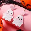 Cross-Border Halloween Cute Ghost Heart Geometric Tassel Earrings