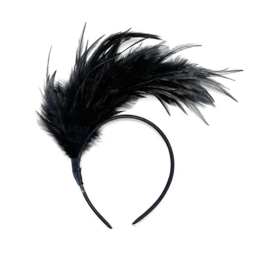 Headband Rainbow Colorful Feather Decor Headband Lightweight Comfortable Elastic Hair Hoop Parties Festivals Stage Performances Headwear