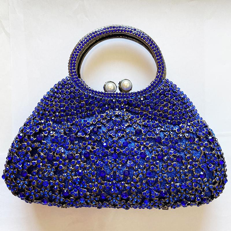 

Diamond Evening Top-Handle Rhinestone Handbags WHTUOHENG Crystal Women Clutch Bags Stone Party Purses Designer Blue/Red/White 22.5cmX13cmX6.5cm