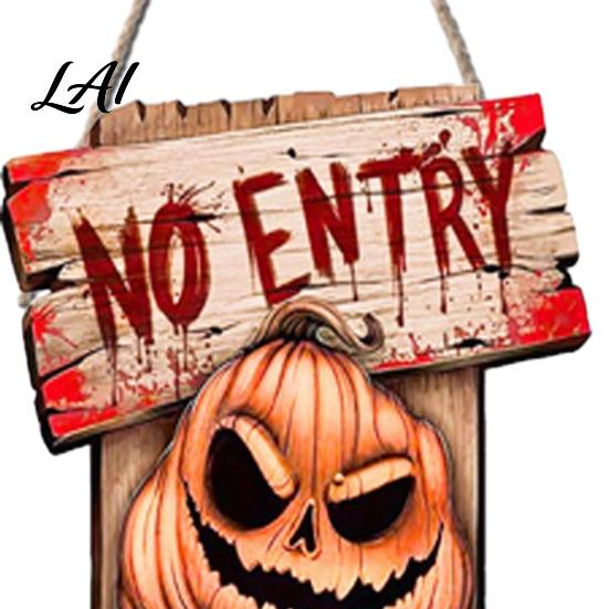 Living Room Halloween Decorations Decoration Hanging Sign Festive Party Wooden Decorative Plaque Easy Atmosphere Decor Hang for Indoor Outdoor Home
