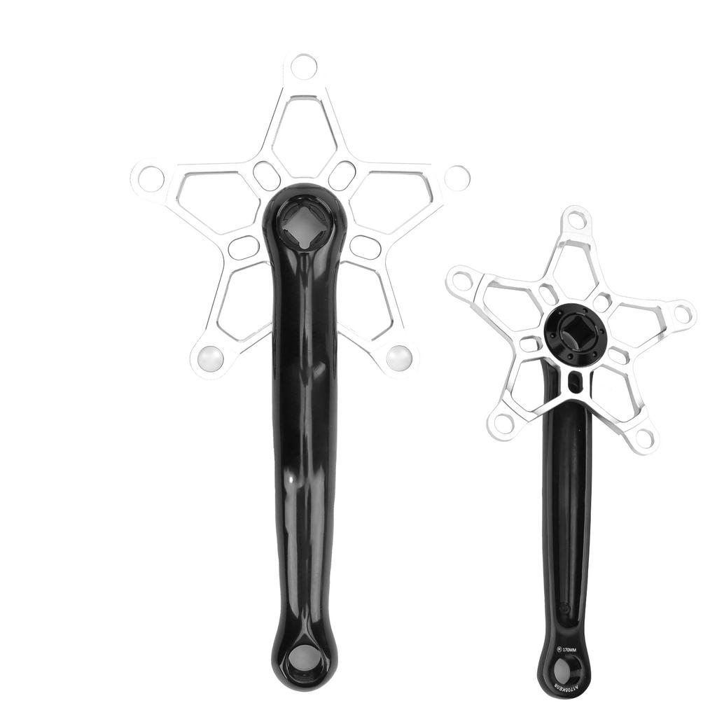 MEIJUN Mountain Bike Crankset 170 mm 130 BCD MTB Crankset Left Right Crank Arms SetSilver