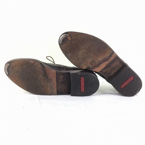 LNDVAY & SCHWACZ Wingtip Business Shoes Size 41 25.5-26.0 Dark Brown(USED)