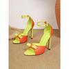 Eilyken Sexy Elegant Butterfly-knot Thin High Heels Women Sandals Street Style Buckle Strap Stripper Prom Summer Shoes Size: 42