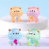 Landscape Creative Micro Cute Glow Dark Eat Fish Bear Animal Doll Accessories