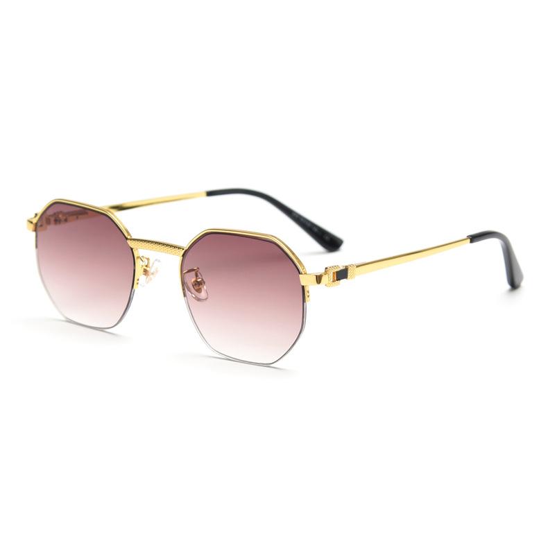 HBK 2022 Luxury Sunglasses Custom Designer Small Rectangle Sun Glasses 2022 Trendy Woman Rimless Sunglasses