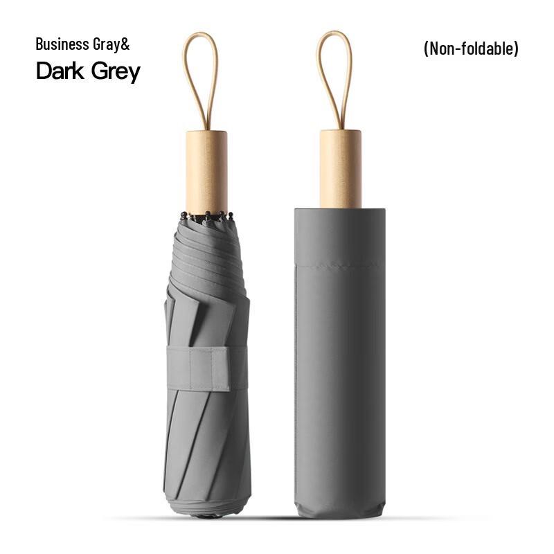 Electric Wooden Handle Anti-Storm Business Umbrella