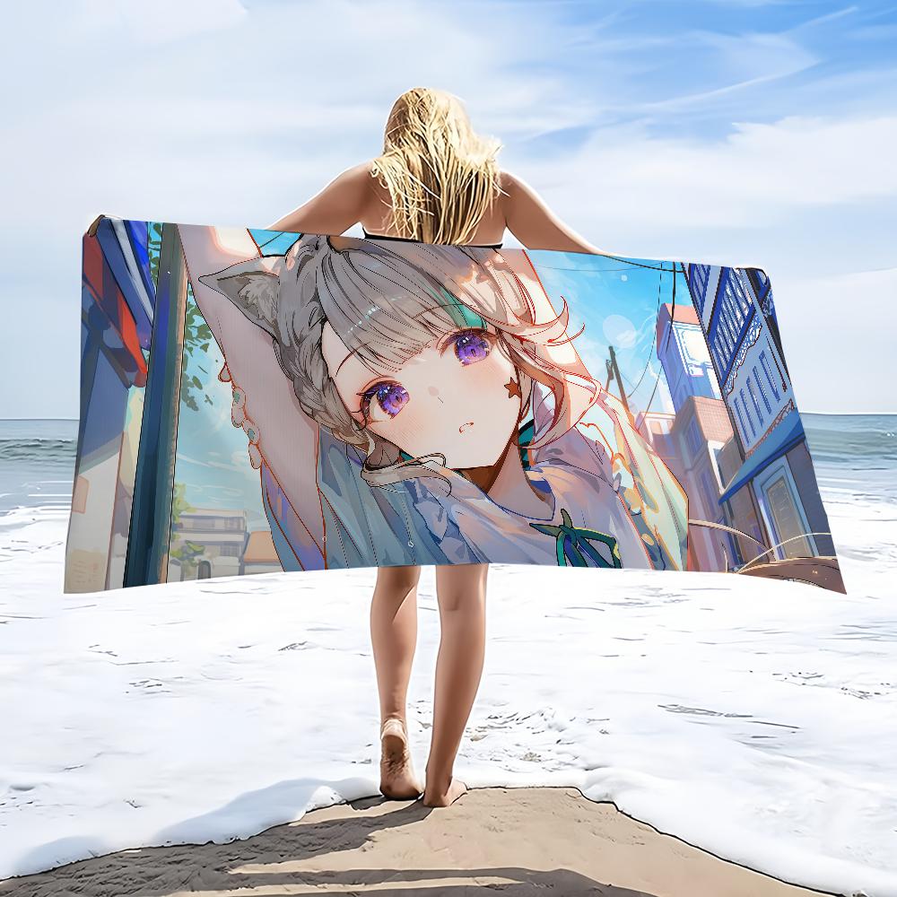 Towel Beach Bath Quick-Drying Lightweight Portable Genshin Impact Linnea Sauna Camping Swim Pool Travel