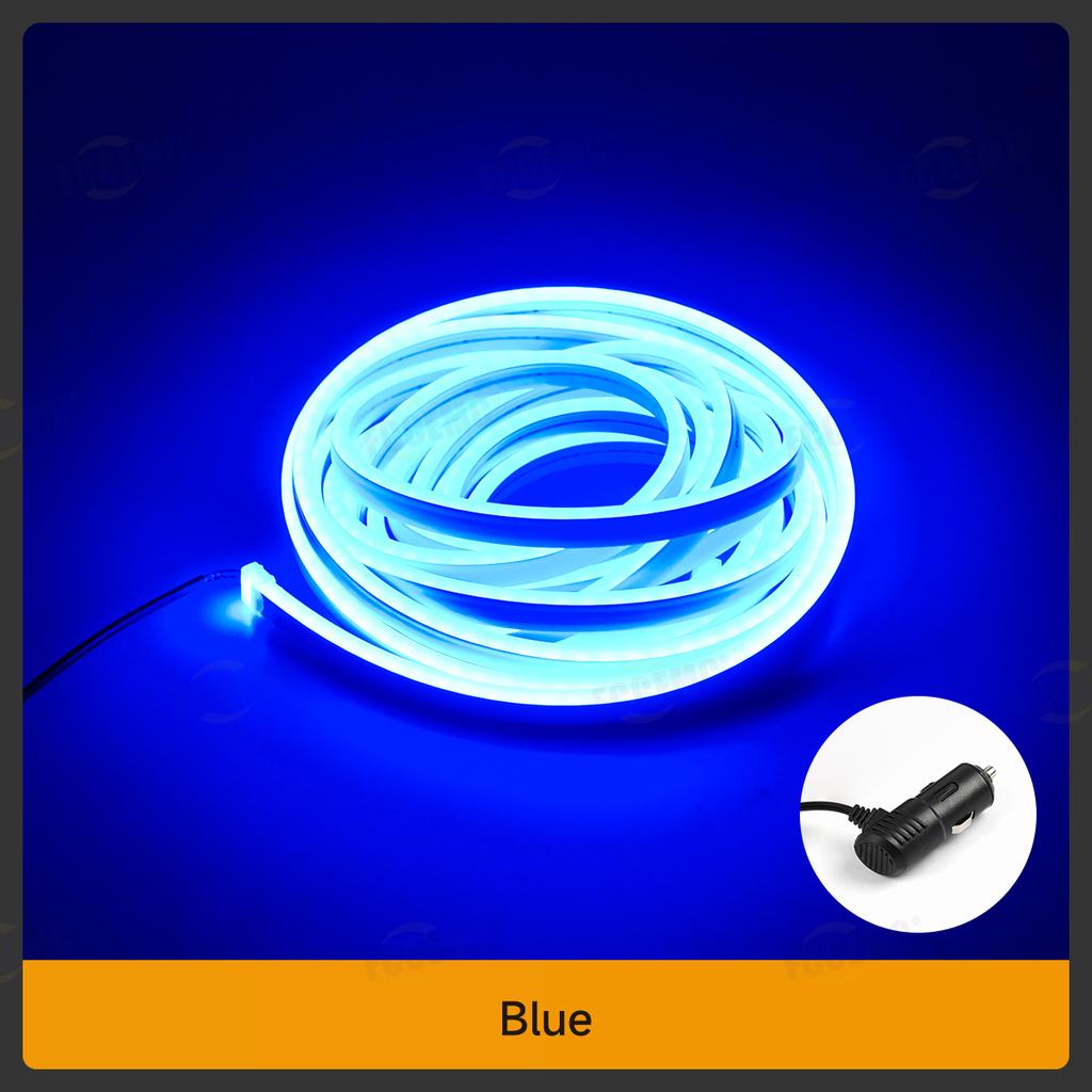 LED Car Trunk Lighting Strip With Cigar Magnetic Induction 5M Free-Cut Waterproof Soft Decorative Light For New Energy Vehicles