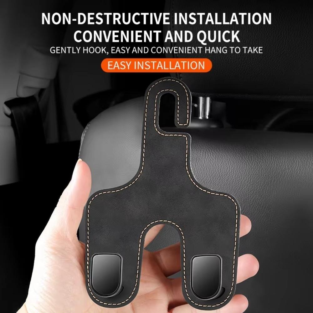 Double Hook Car Back Seats Hook 2 in 1 Auto Rear Seats Hanger Universal Car Headrest Hooks  Purse