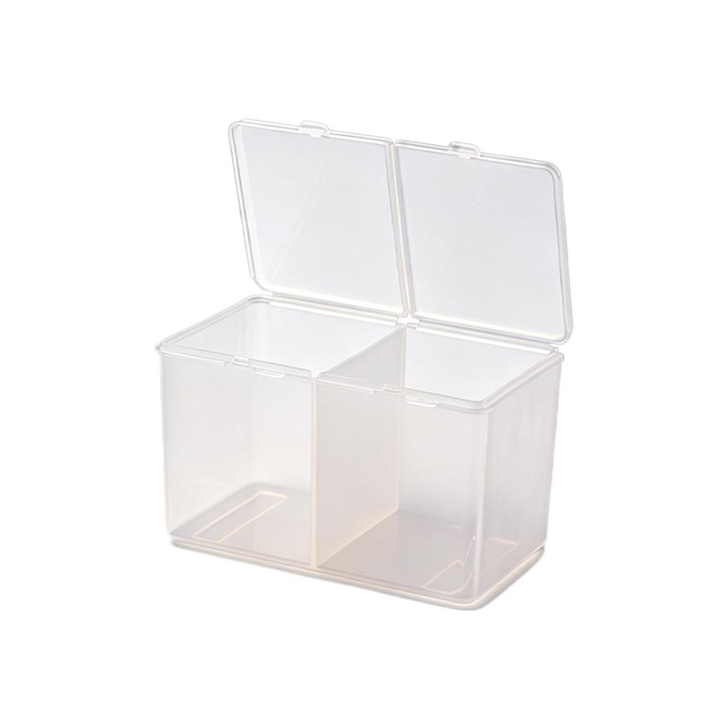 1pc Nail Storage Box Double Grille Dust Proof Belt Cover Cotton Sheet Napkin Storage Box Nail Accessories Finishing