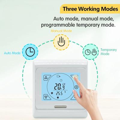 16A Heat Electric Room Thermostat Water Gas Boiler Floor Heating Temperature Controller Warm Underfloor Programmable Heater