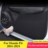 For Honda Fit 2014-2026 Car Door Anti Kick Pad Protection Sticker Carbon Fiber Scratch Resistant Film Interior Accessories