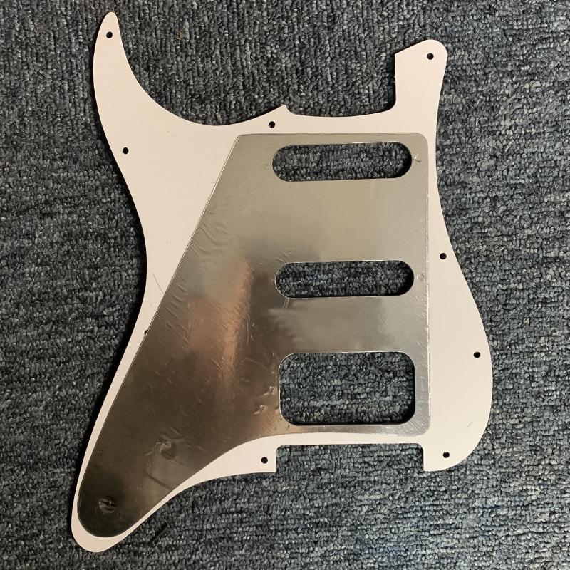 ST Elektrický kytarový pickguard SSH Panel z hliníkové fólie s duálními velkými kulatými otvory pro snímače